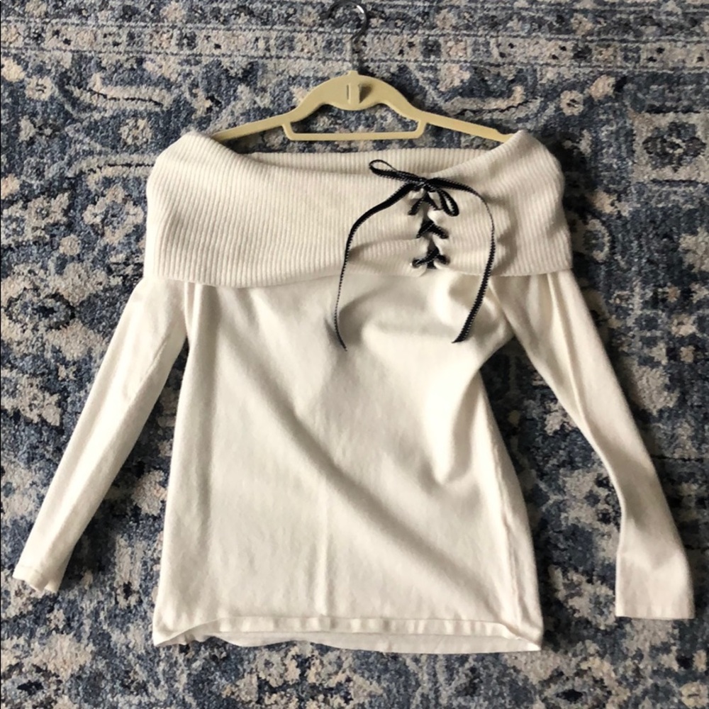 White House Black Market Off the Shoulder Sweater